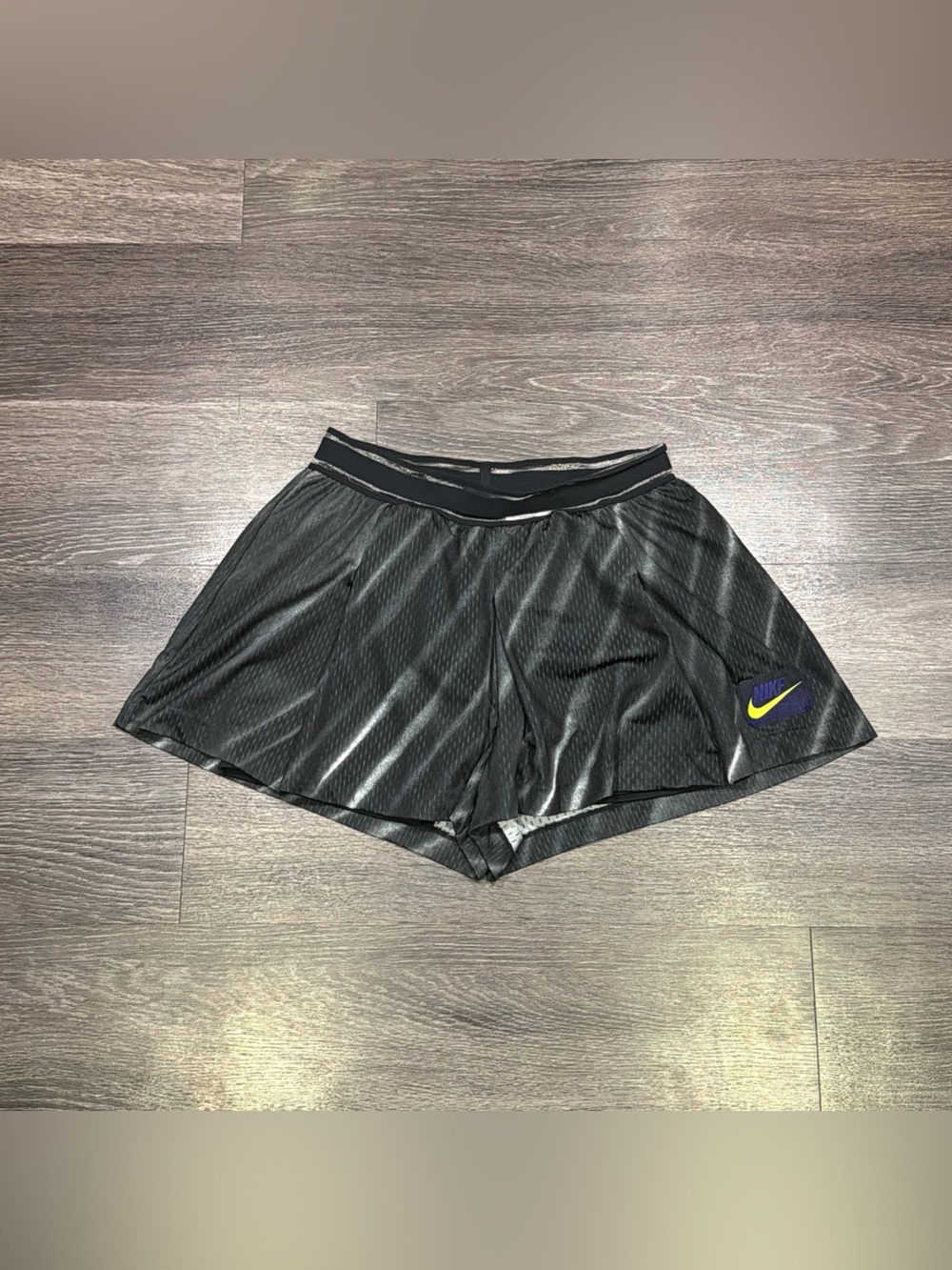 Nike Court Slam Tennis Skirt Shorts Skort Lined Logo Black Women's Size Medium